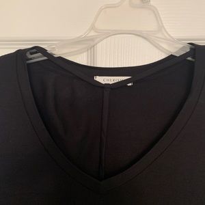 Black Long Sleeve Choker Top